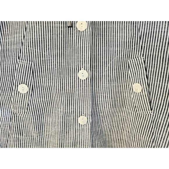 NWT Jones New York Lightweight Jacket Striped Hood Linen New With Tag Size 1X - Picture 8 of 13